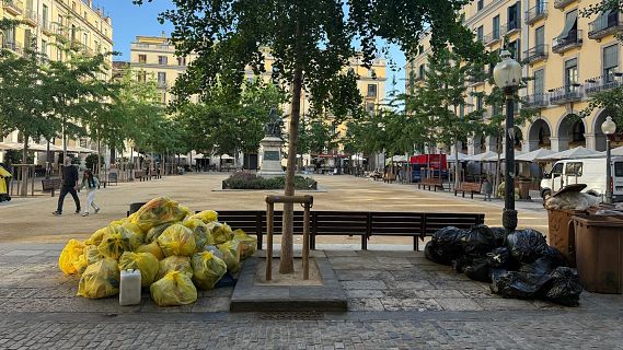 Vaga d'escombraries a Girona abans de Temps de Flors