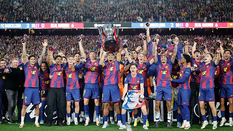 El FC Barcelona conquista su 29ª Liga tras vencer al Real Madrid - La hinchada | Escuchar
