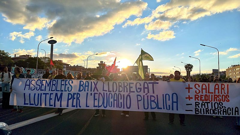 La vaga de mestres continua al Baix Llobregat i el Penedès