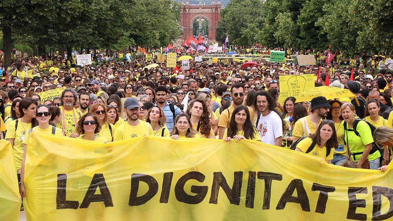 Els docents es mobilitzen novament a Barcelona