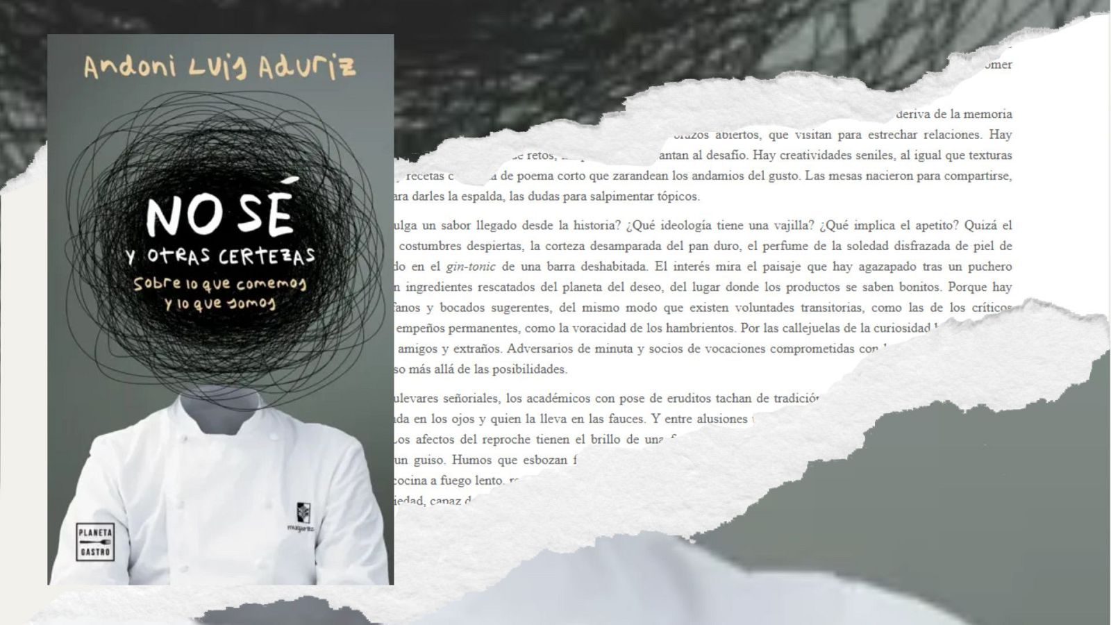 Oreja de perro - 'No s� nada y otras certezas', de Andoni Luis Aduriz: pensar la comida para entender la vida - 13/06/26 - Escuchar ahora