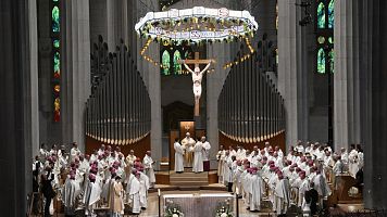 Celebraci� Eucar�stica i Benedicci� per a la inauguraci� de la Torre de Jesucrist de la Sagrada Fam�lia