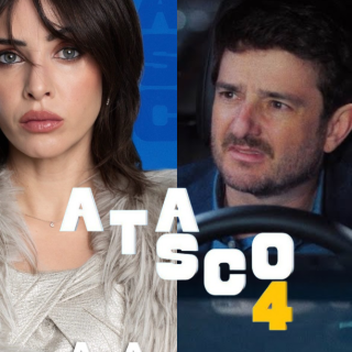Els actors Paula Prendes i Gorka Otxoa presenten "Atasco 4"