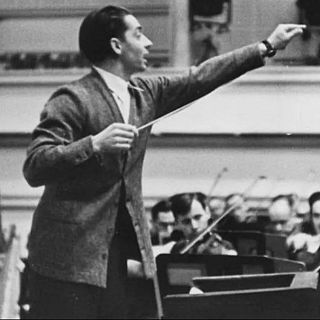 Herbert von Karajan dirige la Filarm�nica de Madrid