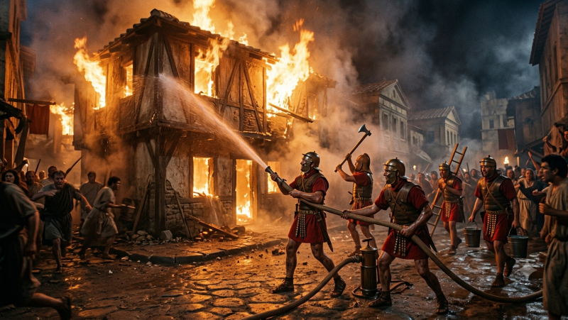 Preguntas a la historia - ¿Había bomberos en la antigua Roma? - 10/07/26 - Escuchar ahora