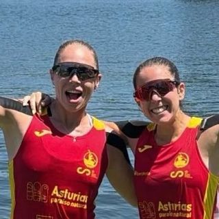 Miriam Vega y Alba Esteban, campeonas de Europa de piragüismo maratón en K2