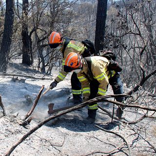Bombers: "L'incendi d'Aiguamúrcia podria quedar estabilitzat aquesta tarda"