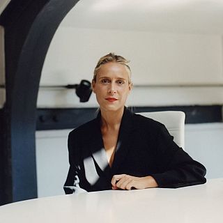 Con Miren Arzalluz, directora del Guggenheim de Bilbao
