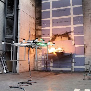 El dron eléctrico de gran capacidad contra incendios