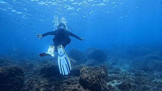 El submarinisme guanya adeptes a les platges de Barcelona durant l'estiu