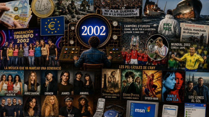 El mat� de R�dio 4 - Edici� Estiu - M�quina del temps 2002: l'euro, el Prestige, Operaci�n Triunfo i la m�sica que va marcar una generaci� - El mat� de R�dio 4 | Escoltar