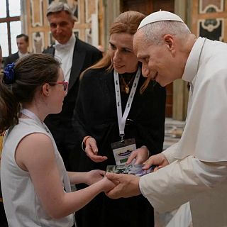 Toledo - Leon XIV recibe a personas con discapacidad