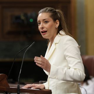 Ester Muñoz, portavoz del PP en el Congreso,  apunta a Pegasus como la causa de la sumisión a Marruecos