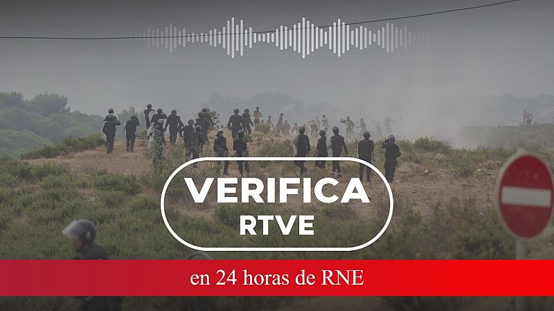 VerificaRTVE: vídeos verificados del cruce masivo a Ceuta - 24 horas