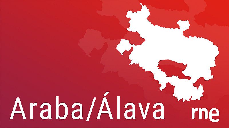 Cabecera roja con el mapa blanco de Álava y los textos 'Araba/Álava' y 'rne' en la parte inferior.