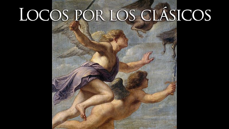 Portada de podcast con una pintura barroca mitol�gica de Jas�n y los argonautas, donde dos j�venes alados persiguen a las Arp�as bajo el t�tulo 'LOCOS POR LOS CL�SICOS'.