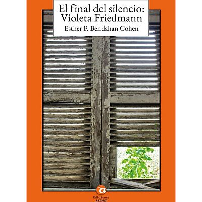 Portada cultural con un marco naranja, una fotografía de contraventanas rústicas y un recuadro con texto sobre la memoria y el testimonio.