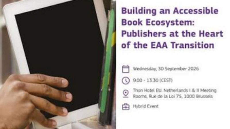 Para que veas - Bruselas impulsa el libro accesible para evitar que solo un 5% de los mismos sea usable por personas con discapacidad - 21/10/26
