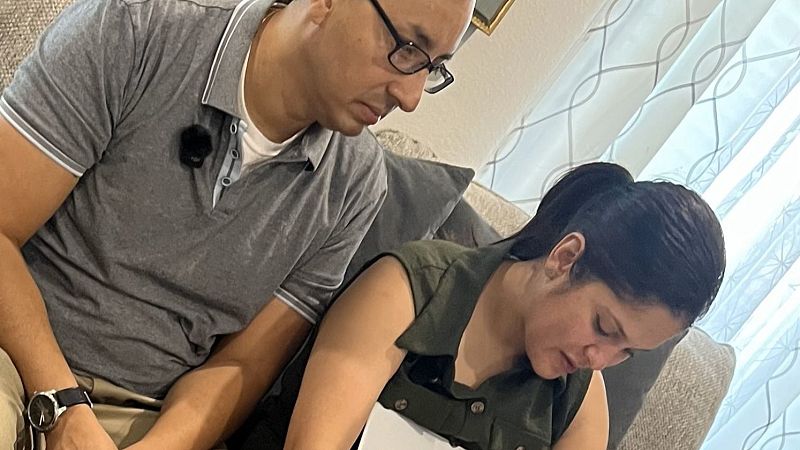 Arelys y su marido en su casa de EE.UU.