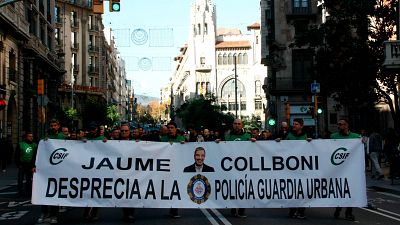 200 Guàrdies Urbans es manifesten a Barcelona per exigir millores | Lucía Rodríguez