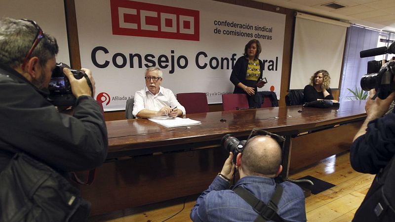 Informativos fin de semana - 14 horas - Toxo deja la dirección de CC.OO y el bilbaíno Unai Sordo posible sucesor