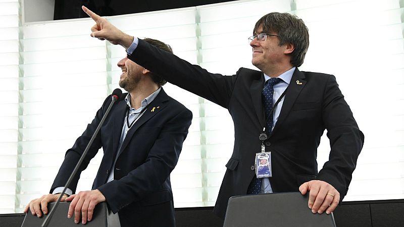 24 horas - Acaba la primera semana de Puigdemont y Comín como eurodiputados