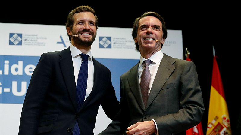 14 horas - Aznar aconseja a Casado "hacer oposición con voz propia" - Escuchar ahora