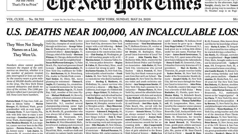 14 horas fin de semana - La portada del N.York Times que reprueba la gestión de Trump en la Covid-19 - Escuchar ahora