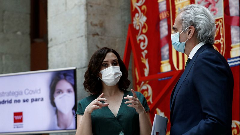 14 horas - Madrid hace obligatorio el uso de las mascarillas y anuncia una cartilla COVID-19 para seleccionar confinamientos - Escuchar ahora