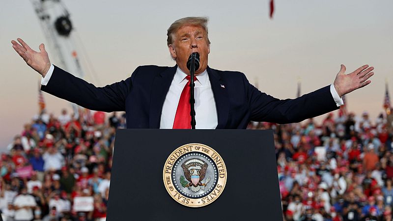 Las mañanas de RNE con Íñigo Alfonso - Trump reaparece en un mitin asegurando que es inmune al COVID - Escuchar ahora