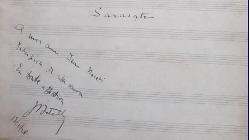 Biblioteca Nacional: Más que libros - Manuscrito de Sarasate - 05/12/20 - Escuchar ahora