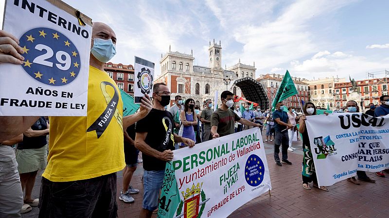 Más cerca - Huelga y concentraciones de los trabajadores interinos