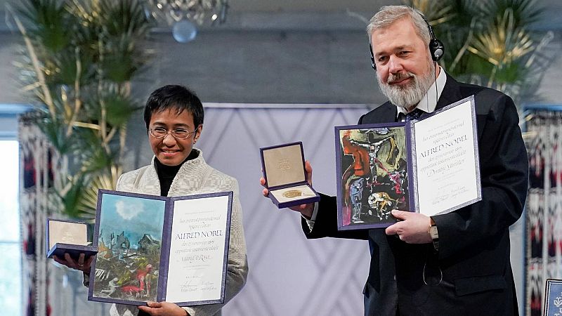 Cinco Continentes - El Nobel de la Paz distingue a dos periodistas amenazados - Escuchar ahora