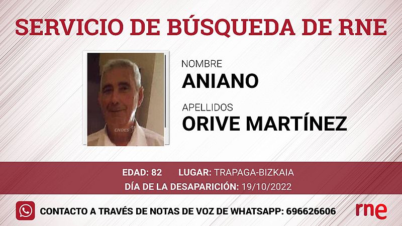 Servicio de búsqueda- ANIANO ORIVE MARTÍNEZ