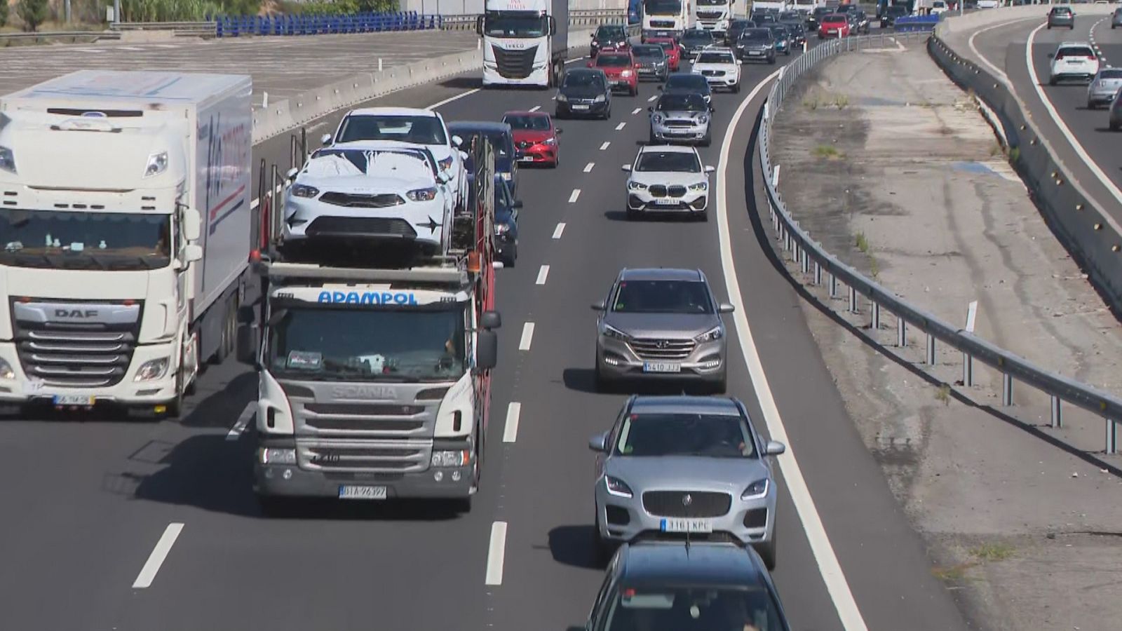 460.000 vehicles sortiran de l'àrea metropolitana de Barcelona en el pont de la Puríssima