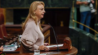 La diputada de Coalición Canaria Cristina Valido interviene en un pleno