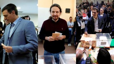 Sánchez, Iglesias y Rivera, primeros candidatos que votan en sus colgeios electorales - Noticias RNE | Escuchar
