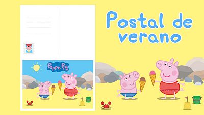 Postal de verano de Peppa Pig