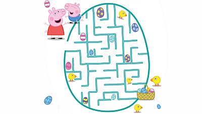Peppa y el laberinto de los huevos de Pascua