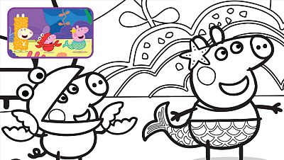 Colorea a Peppa y los disfraces submarinos