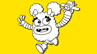 Colorea a Hihi con su avión de juguete