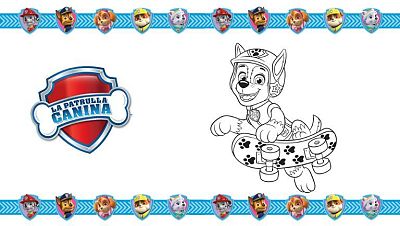 Colorea a Chase sobre un monopatín