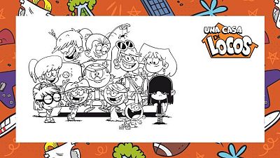 Colorea a la familia Loud