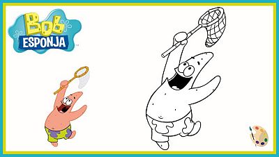 Colorea a Patricio cazador de medusas