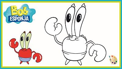 Colorea al Señor Cangrejo bebé