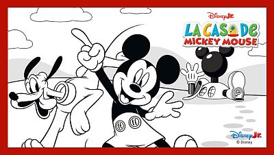 Colorea a Mickey y Pluto