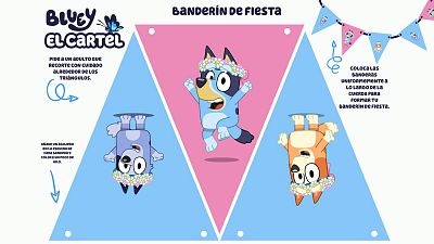 Haz tus banderines de fiesta de Bluey 1