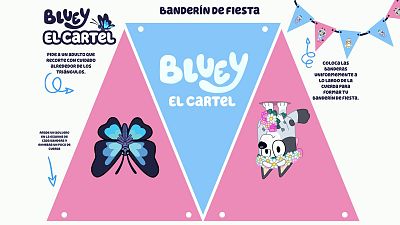 Haz tus banderines de fiesta de Bluey 2