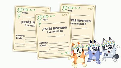 Invitaciones de fiesta de Bluey