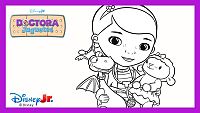 Colorea a Doc con Lambie y Felpita